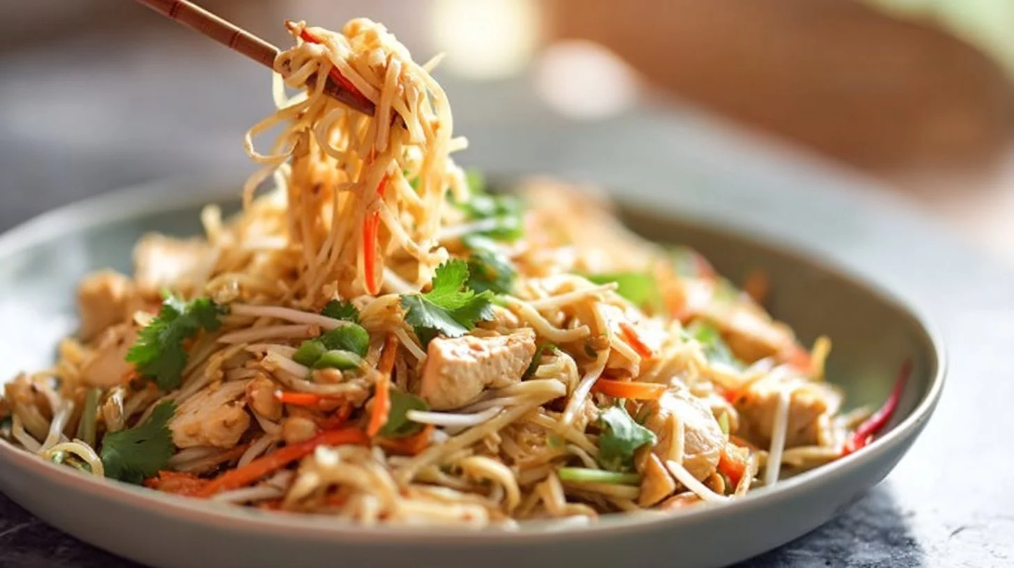 Thai Peanut Noodles with Chicken