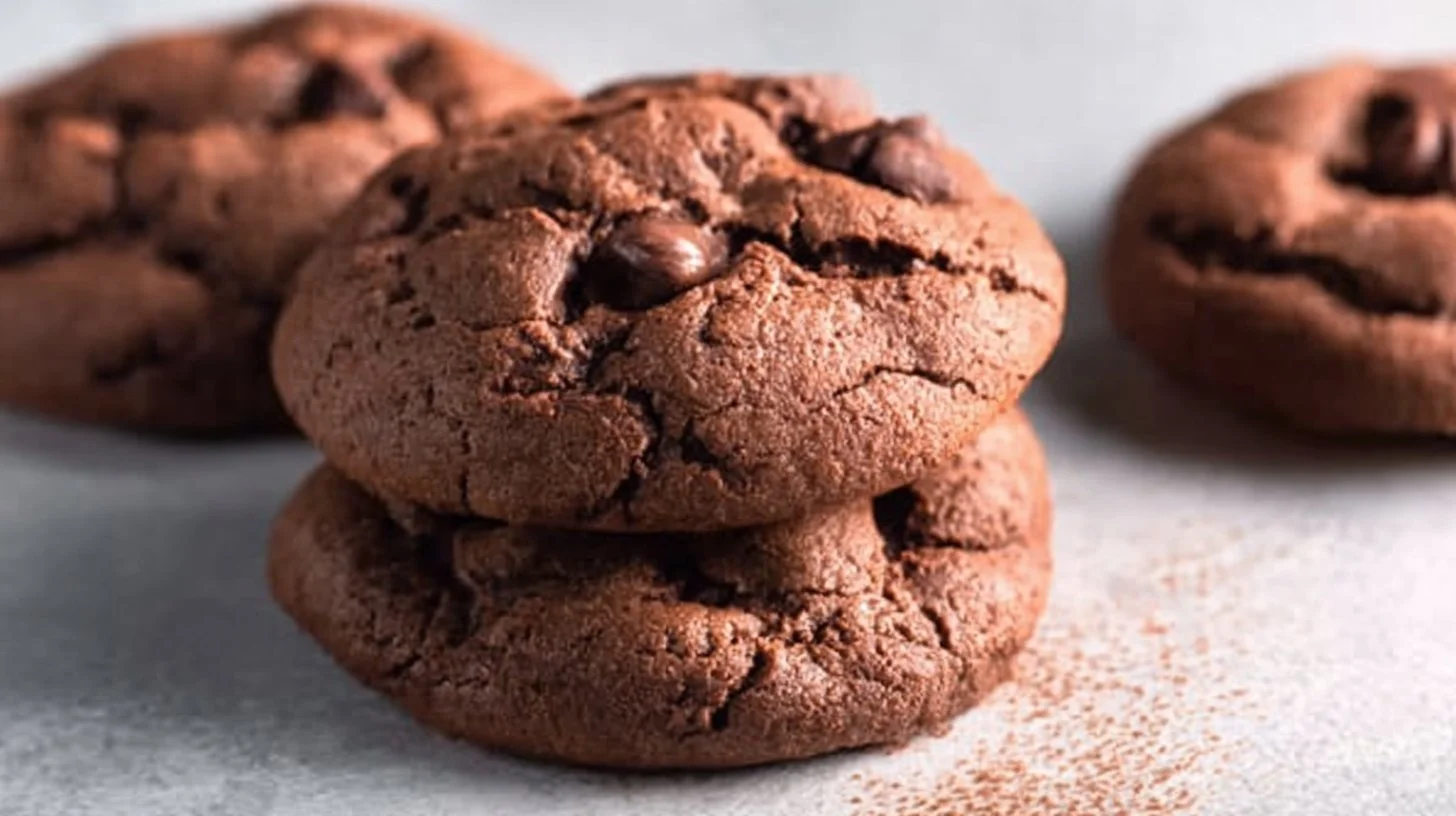 Delicious chewy Nutella cookies with a gooey center and chocolate chips