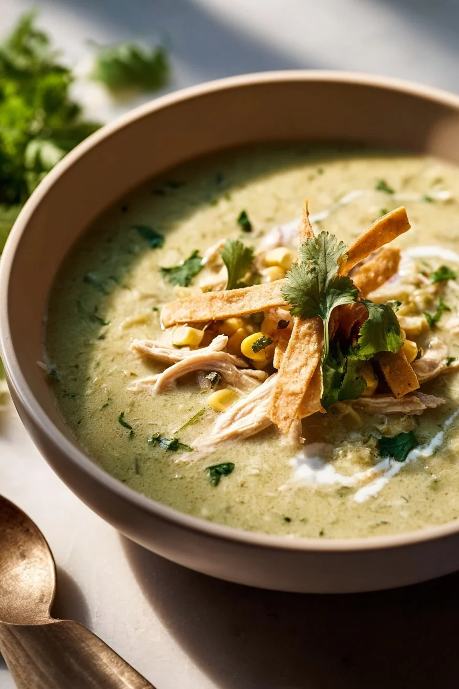 Creamy Green Enchilada Chicken Soup
