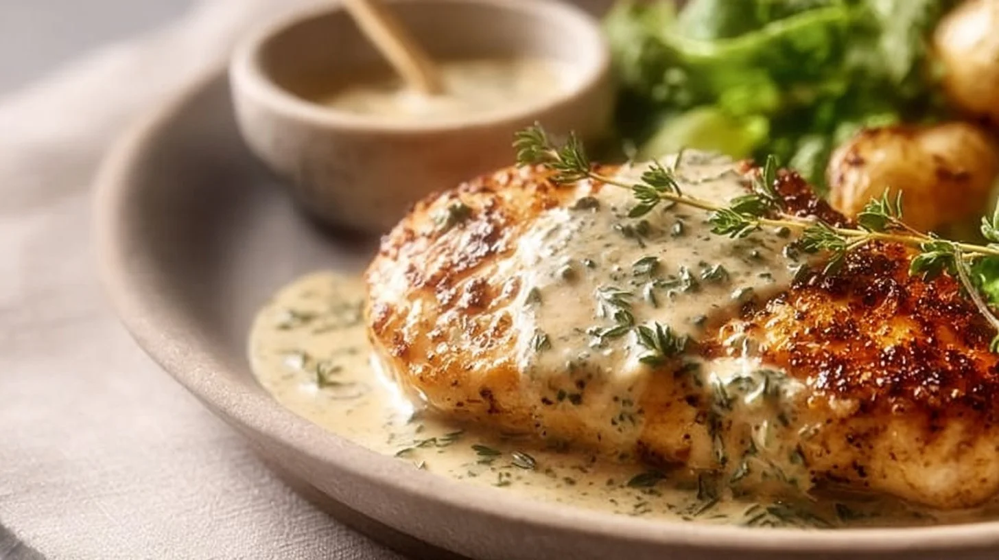 Creamy ranch chicken cooked in a crockpot for an easy dinner meal.