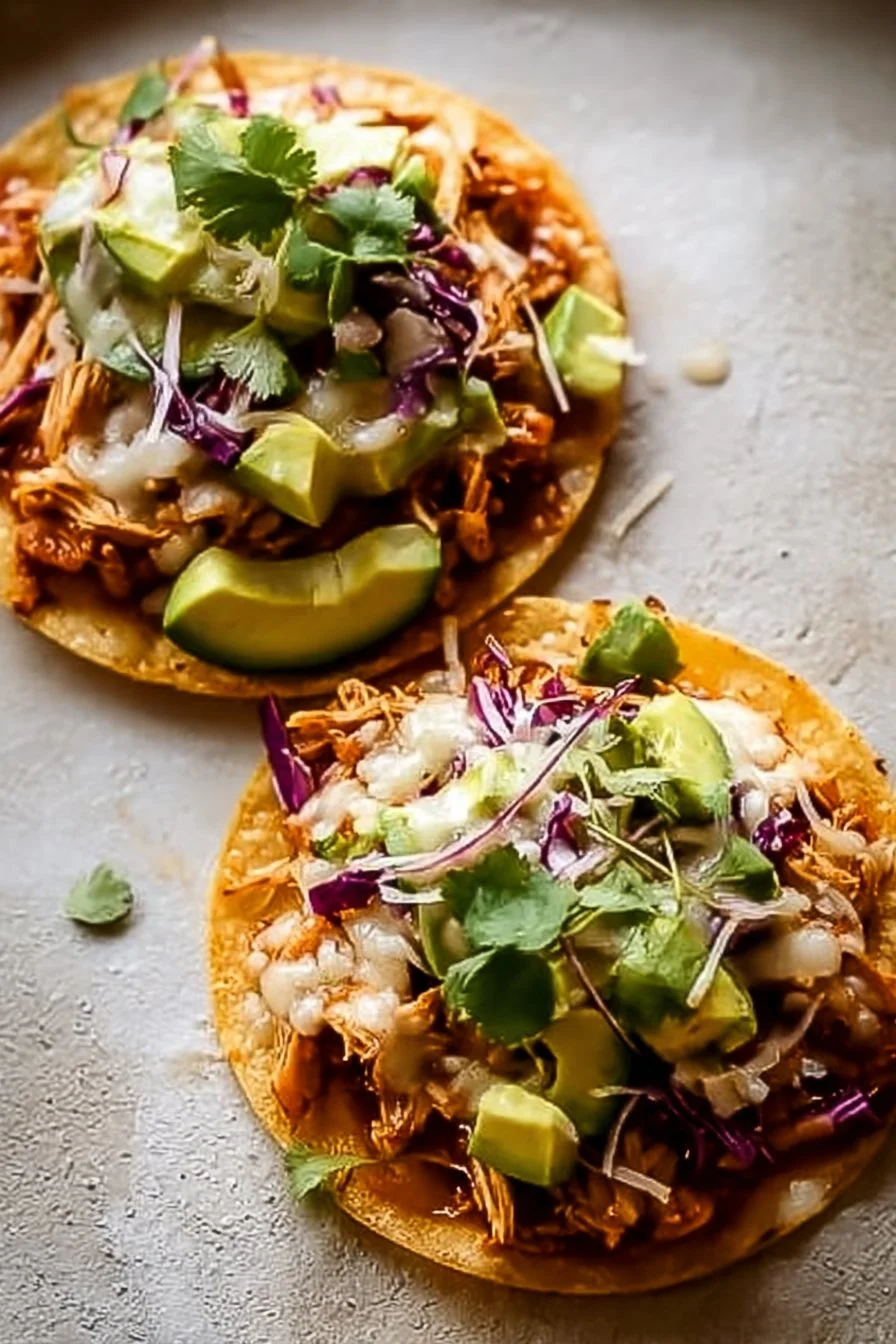Crispy Rotisserie Chicken Tostadas