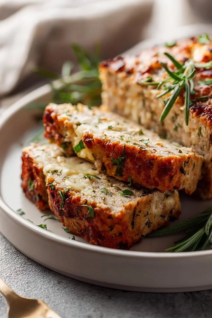 Garlic Parmesan Chicken Meatloaf
