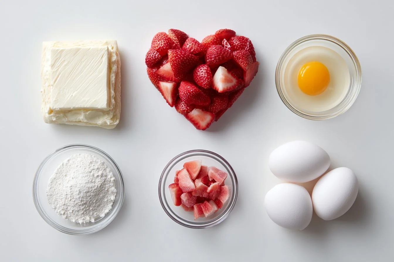 Heart-Shaped Strawberry Cream Cheese Pastries