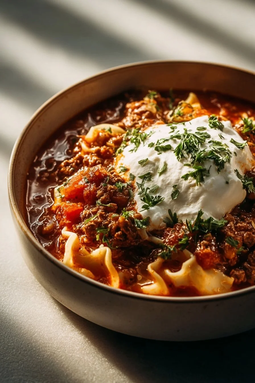 Slow Cooker Lasagna Soup