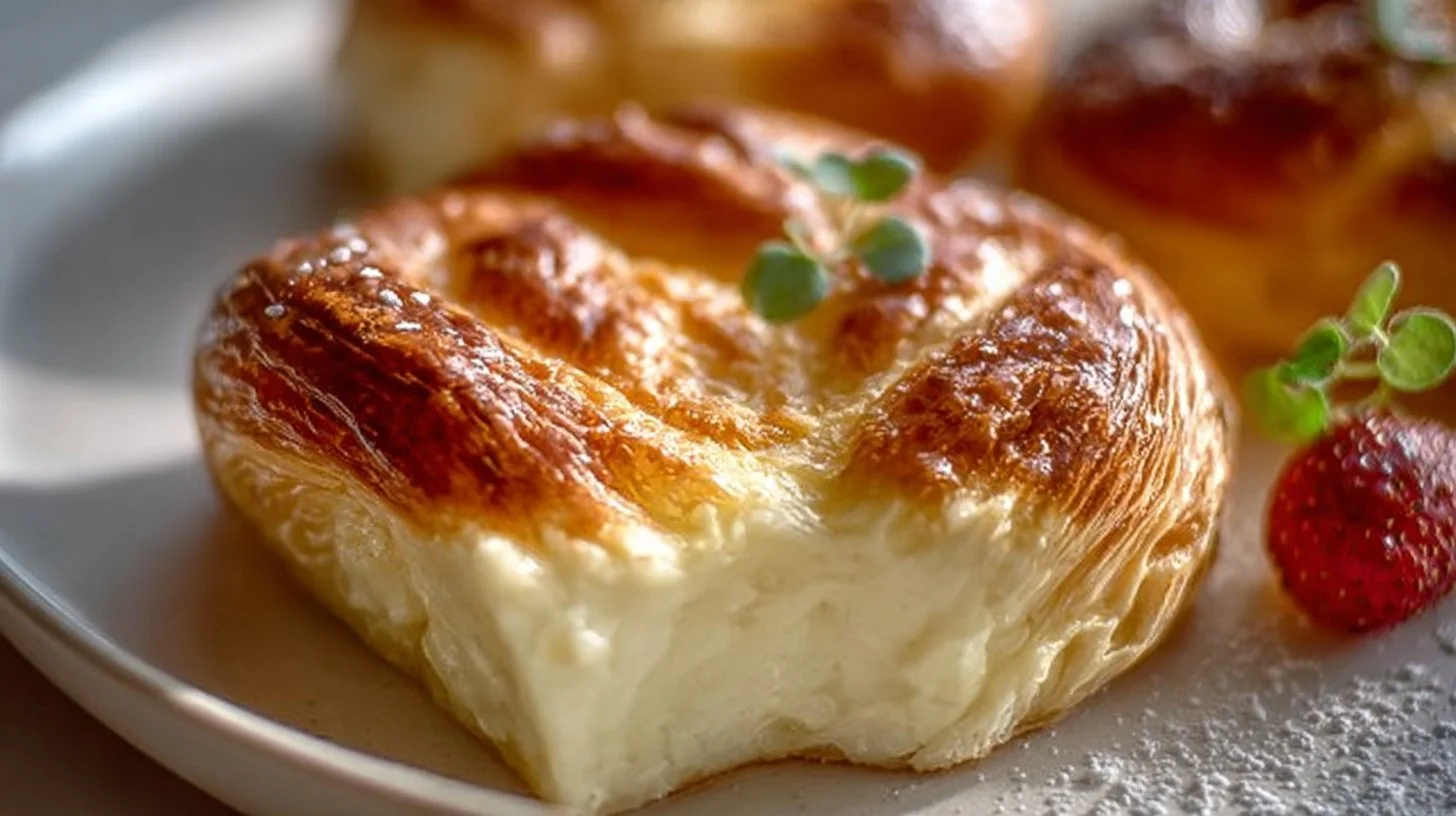 Heavenly Cheese Danish with creamy cheese filling and flaky pastry crust