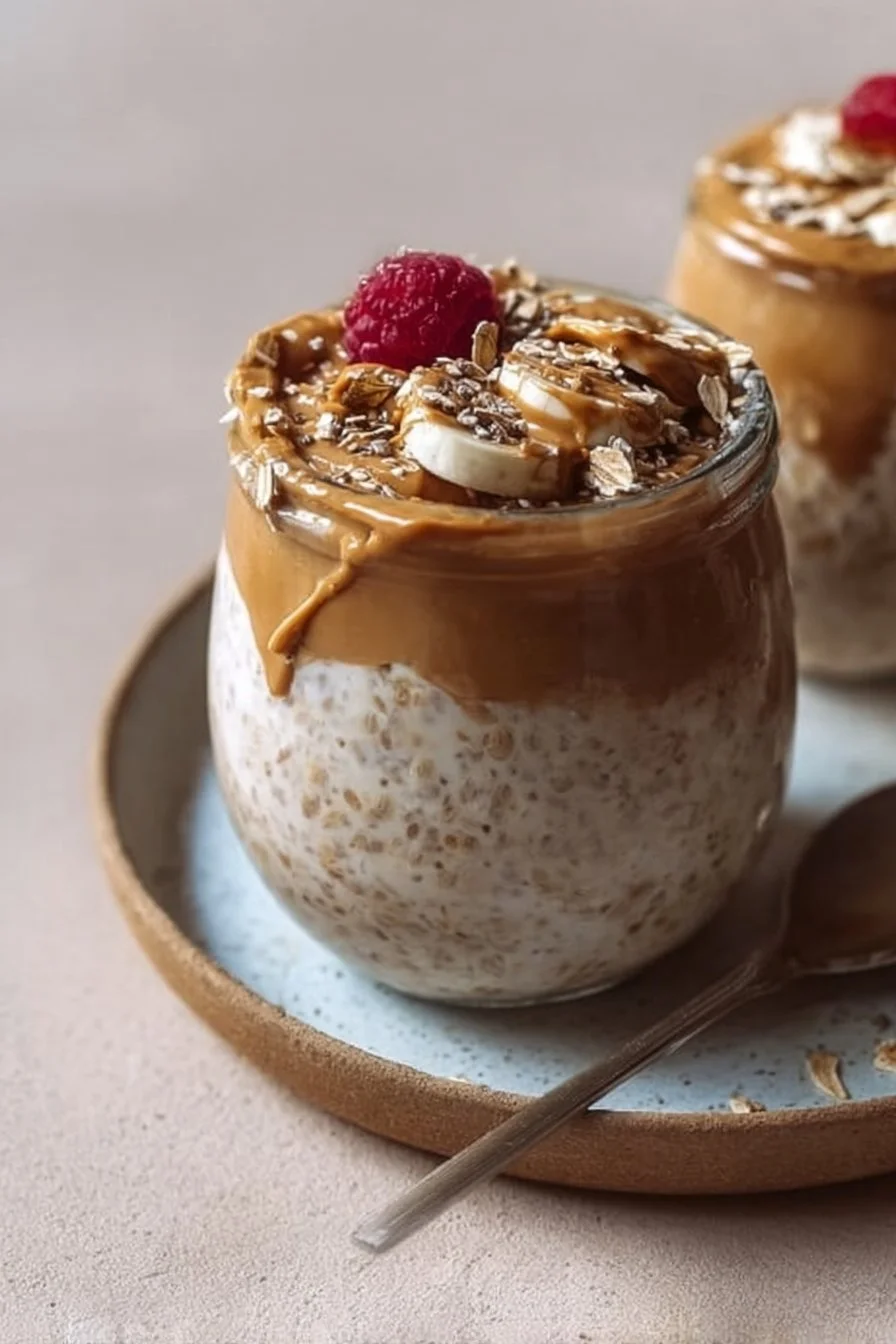 High-Protein Peanut Butter Overnight Oats
