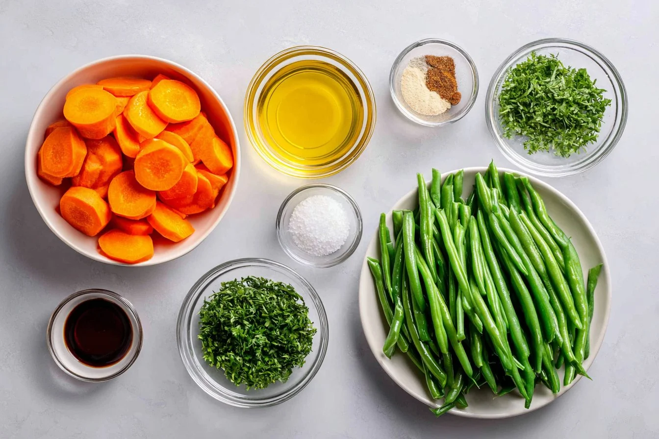 Honey Roasted Carrots and Green Beans