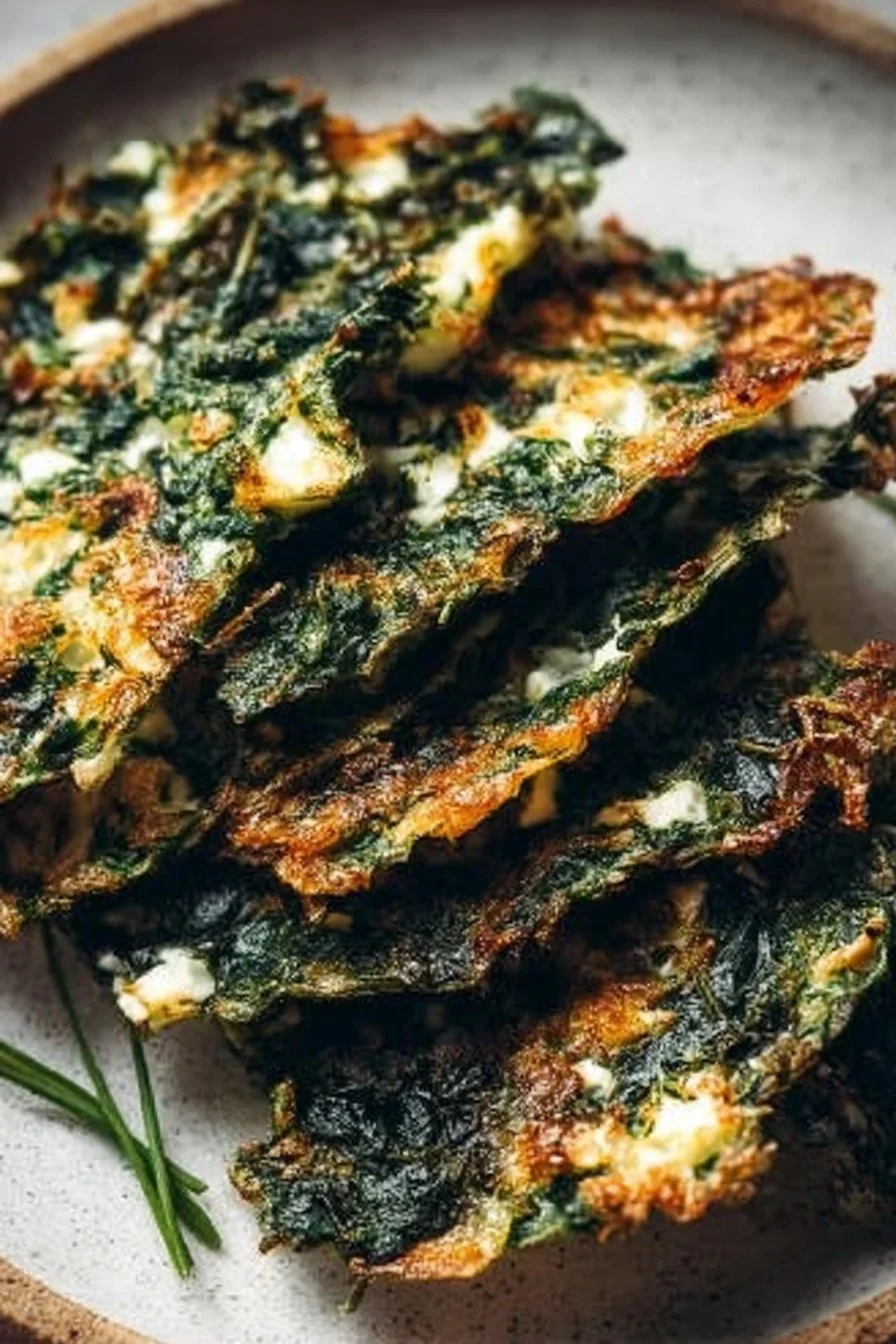 Mediterranean Spinach and Feta Cheese Crisps