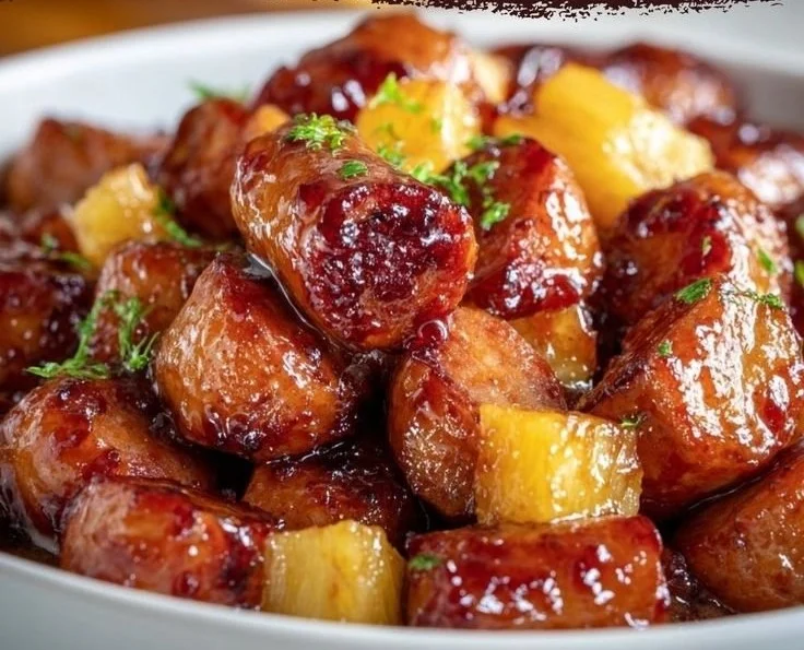 Pineapple Brown Sugar Mississippi Little Smokies Bites