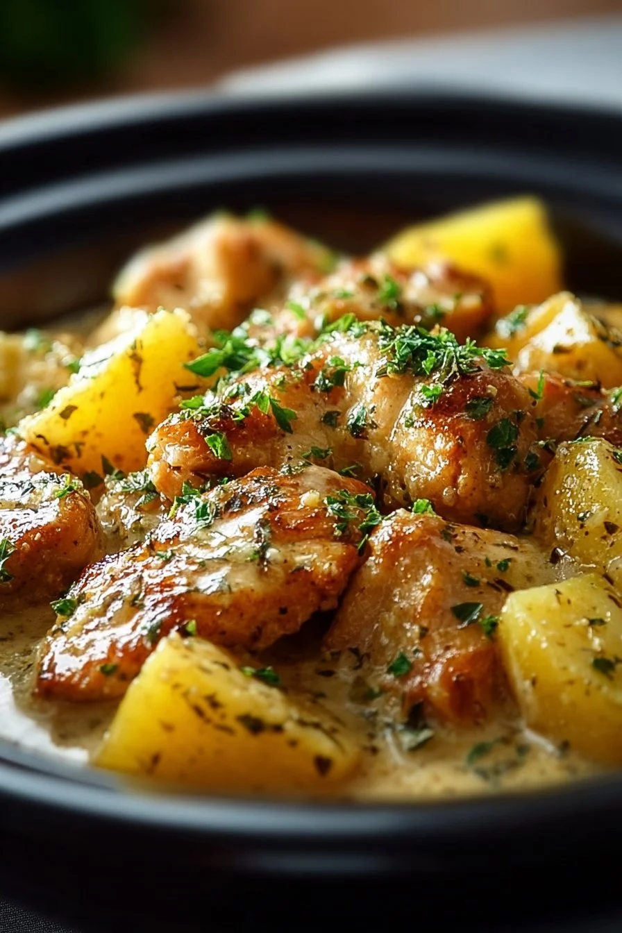 Slow Cooker Chicken and Baby Potatoes