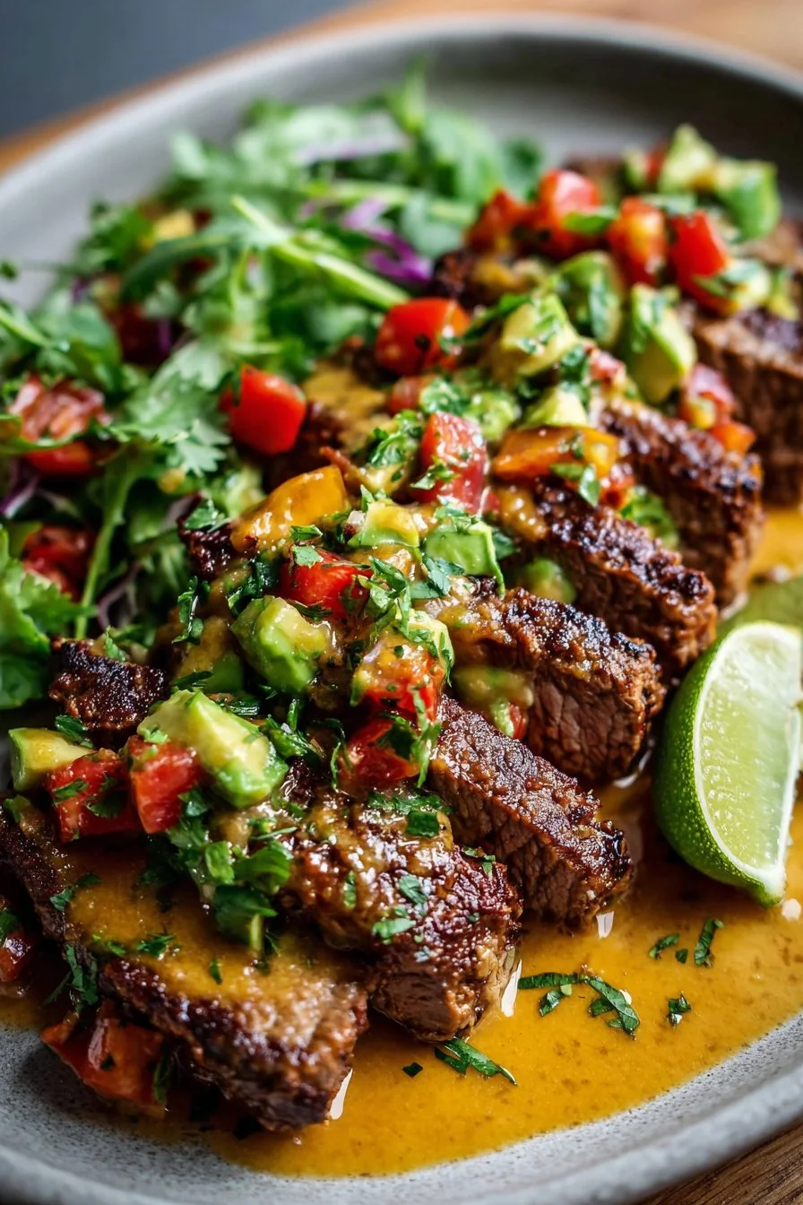 Savory Spiced Beef or Chicken with Fresh Vegetables