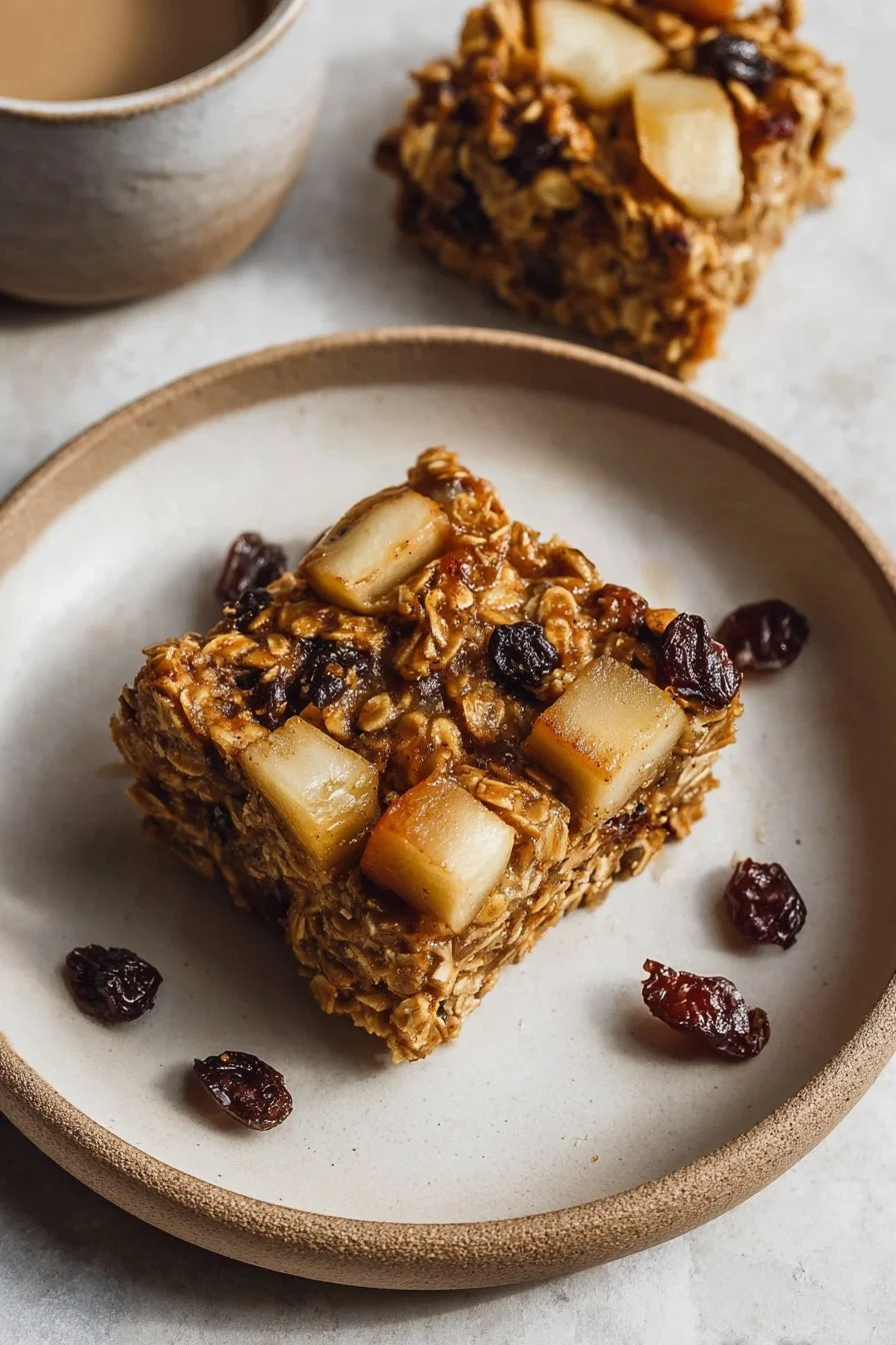 Spiced Apple and Raisin Baked Oatmeal