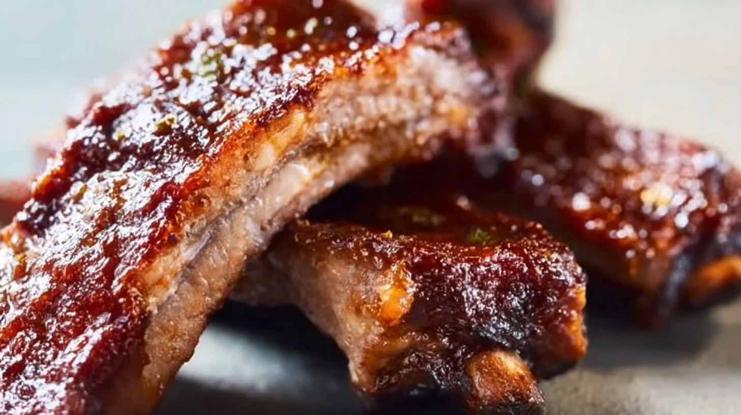 Tender slow cooker BBQ ribs ready for a delicious tailgate dinner