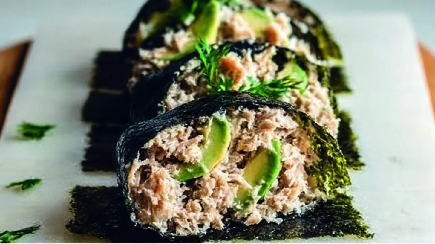 Healthy tuna salad nori wraps for a nutritious meal option