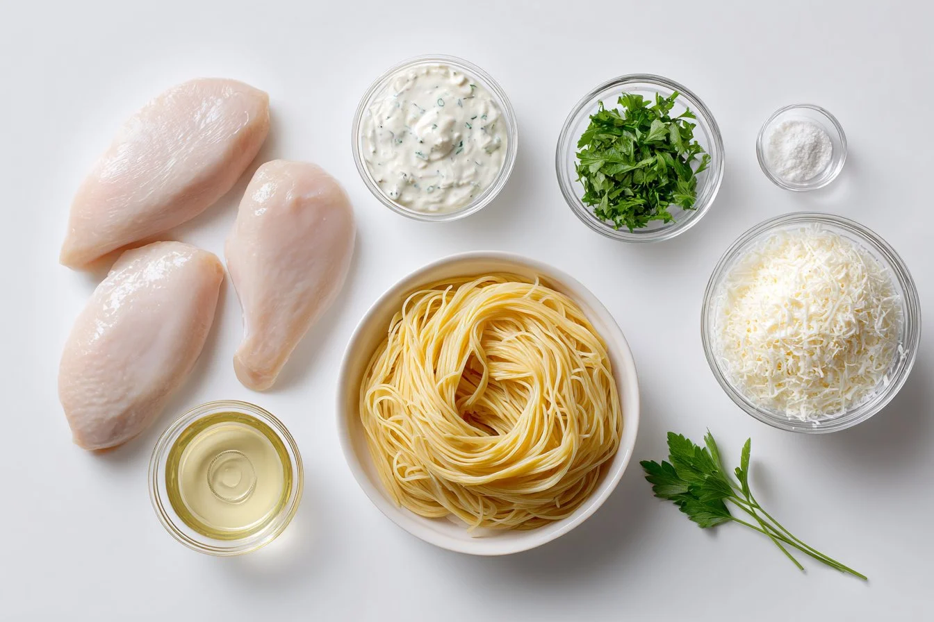 Creamy Italian Chicken with Angel Hair Pasta