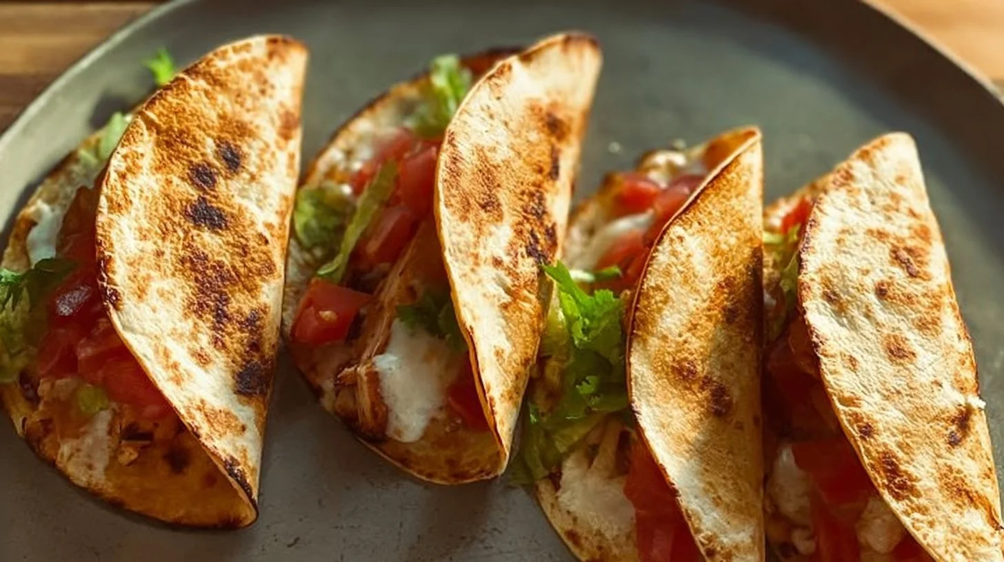 Crispy baked taco chicken served with fresh toppings and sides