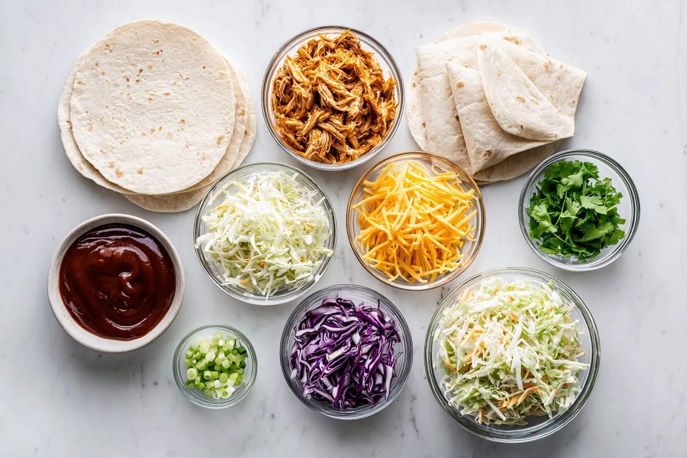 BBQ Pulled Chicken Wraps