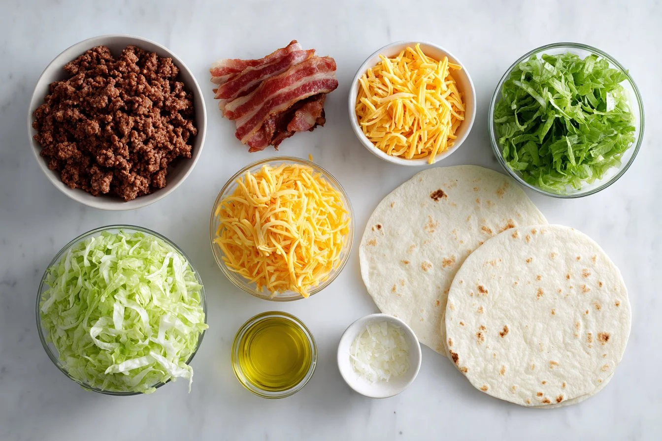 Tasty Beef and Bacon Tortilla Wraps