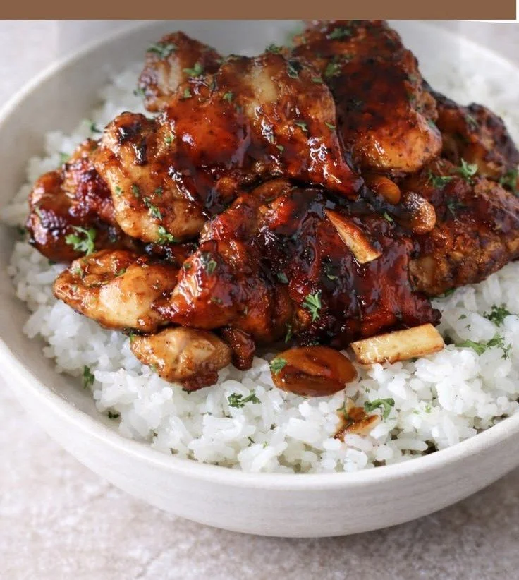 Honey garlic chicken cooked in a crock pot with tender texture and rich flavor