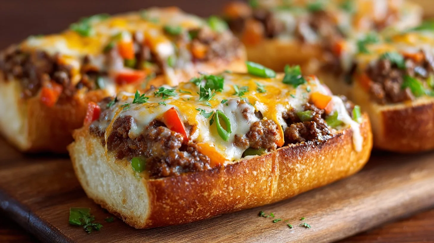 Easy stuffed French bread with cheese and savory filling recipe
