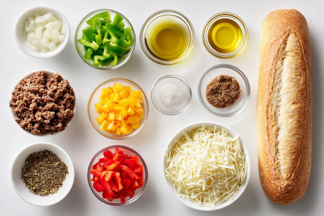 Cheesy Beef Stuffed French Bread