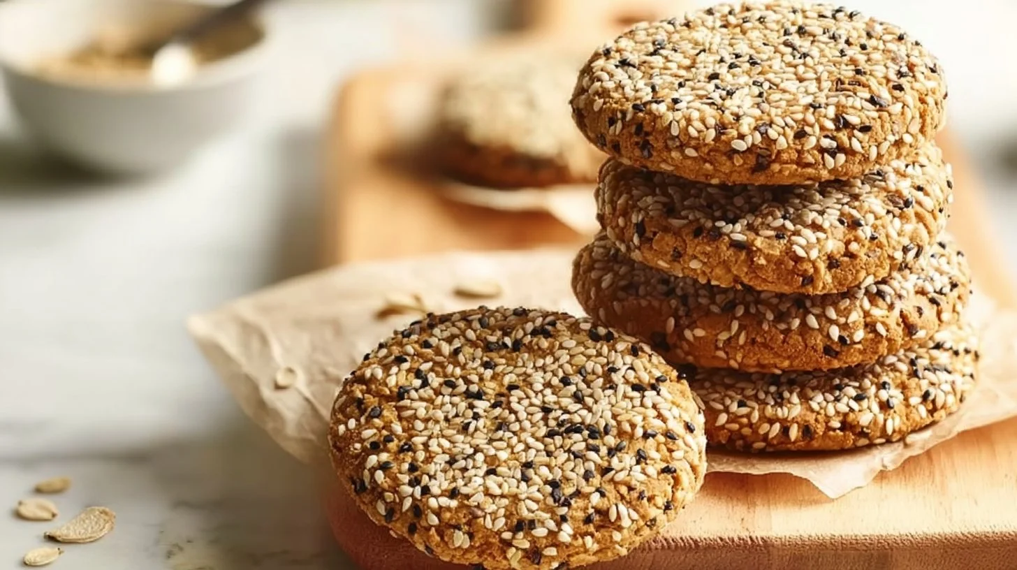 Easy vegan tahini sesame cookies recipe for a delicious plant-based treat