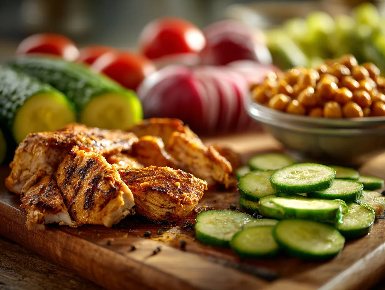 Grilled Marinated Chicken Skewers