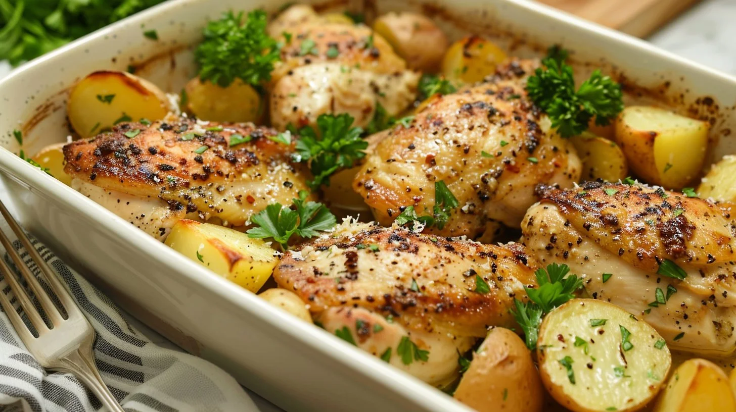 Garlic Parmesan Chicken and Potatoes
