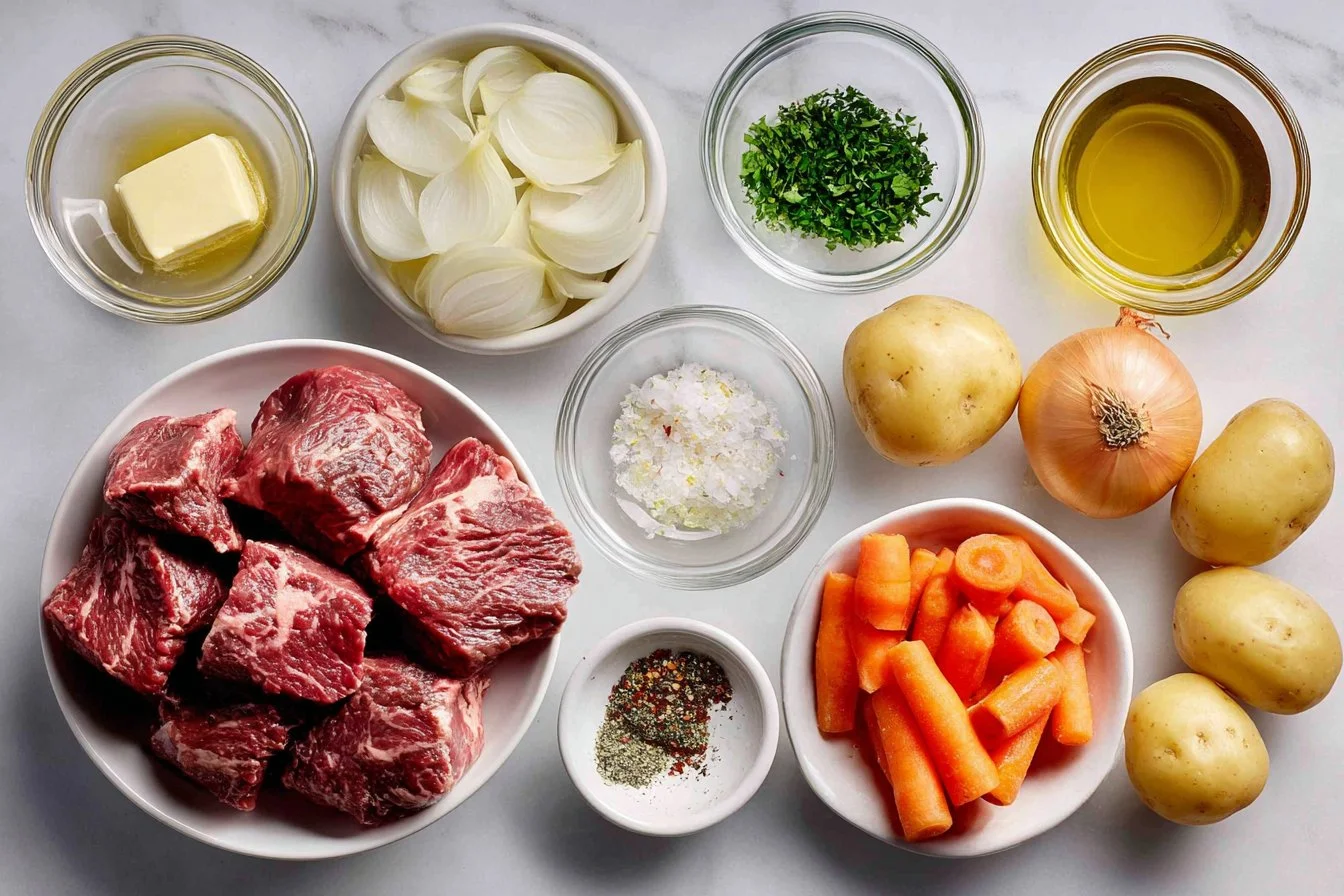 Slow Cooker Garlic Butter Beef and Potatoes