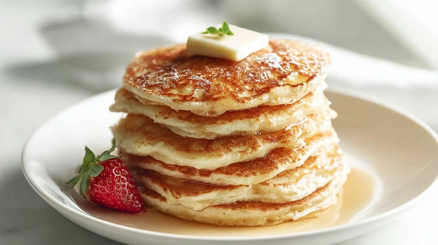 Bowl of homemade pancake mix for fluffy pancakes