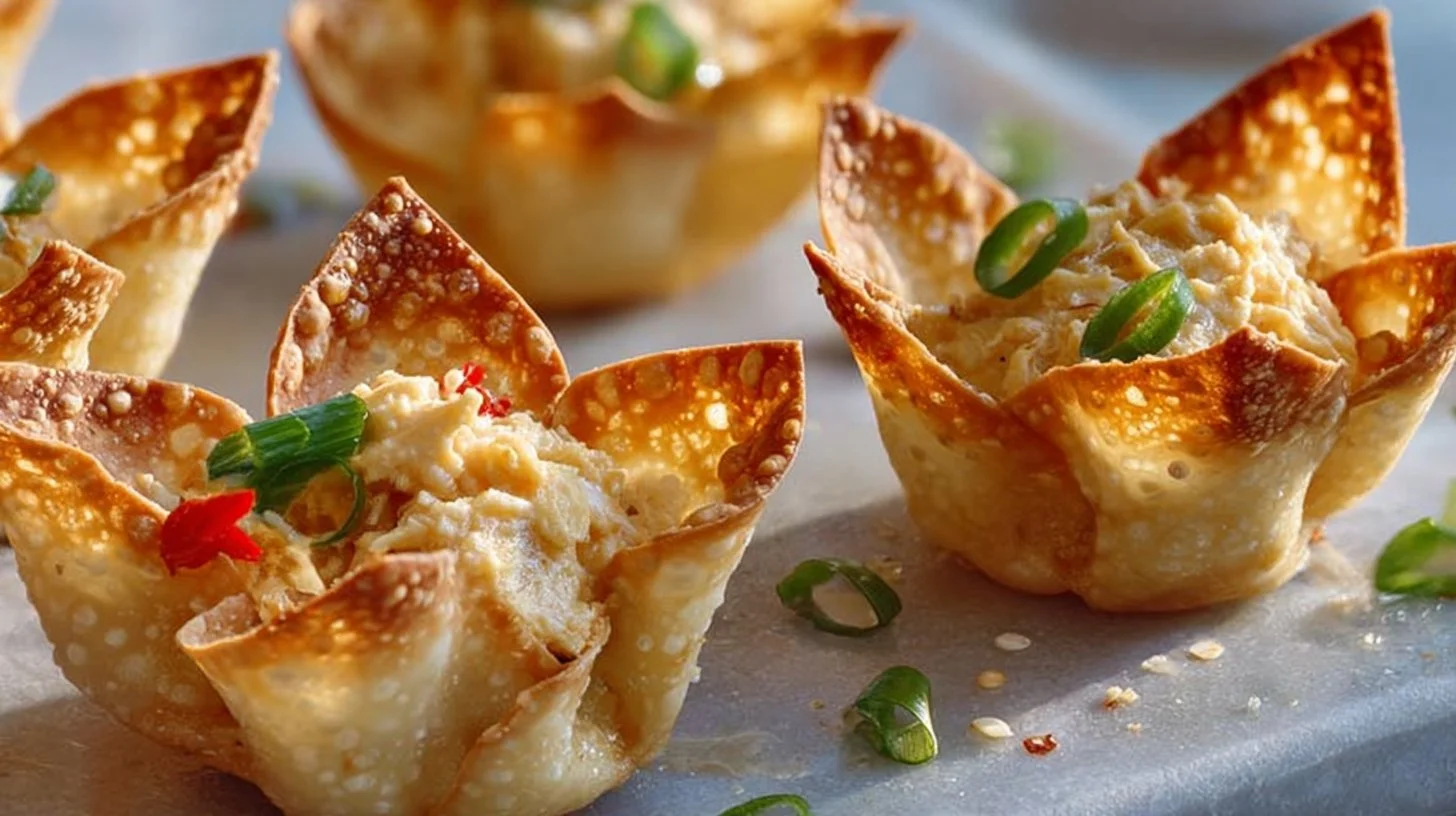 Delicious Crab Rangoon Bombs served as an appetizer with dipping sauce