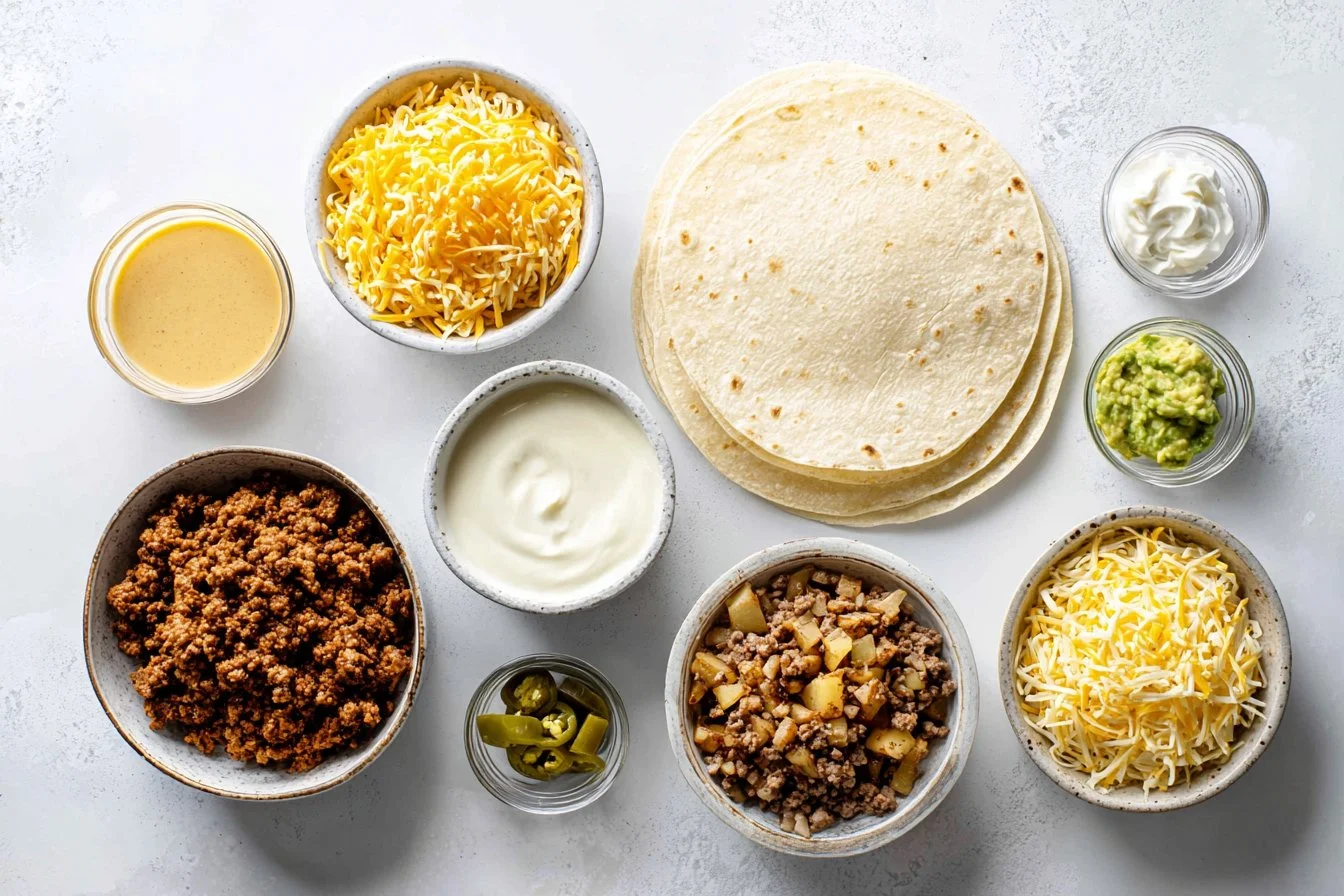 Creamy Spicy Beef Burritos