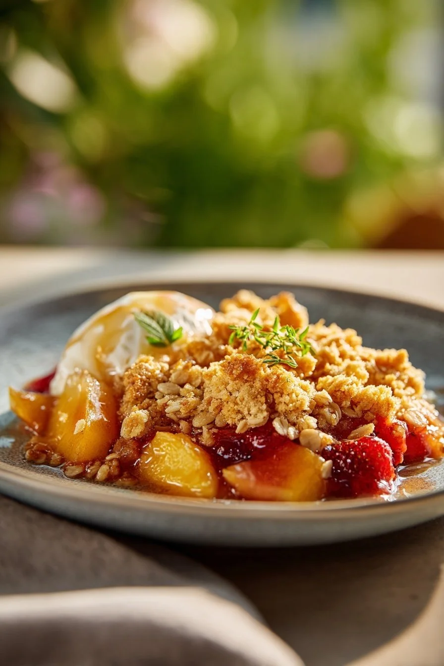 Fruit Crisp with Biscuit Topping