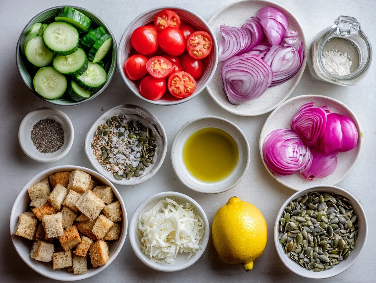 Fresh Garden Salad with Lemon Parmesan Vinaigrette
