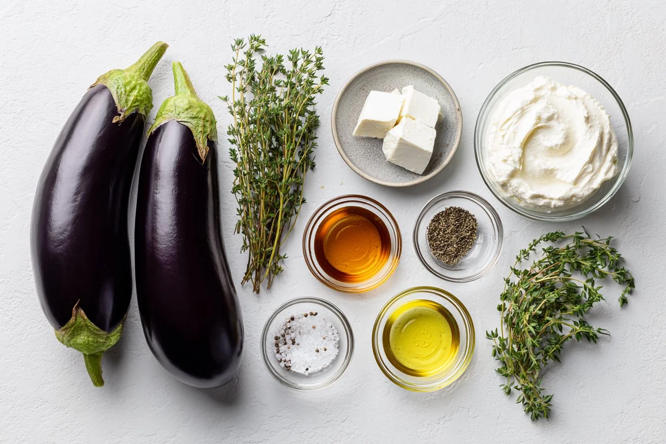 Roasted Eggplants with Honey and Thyme