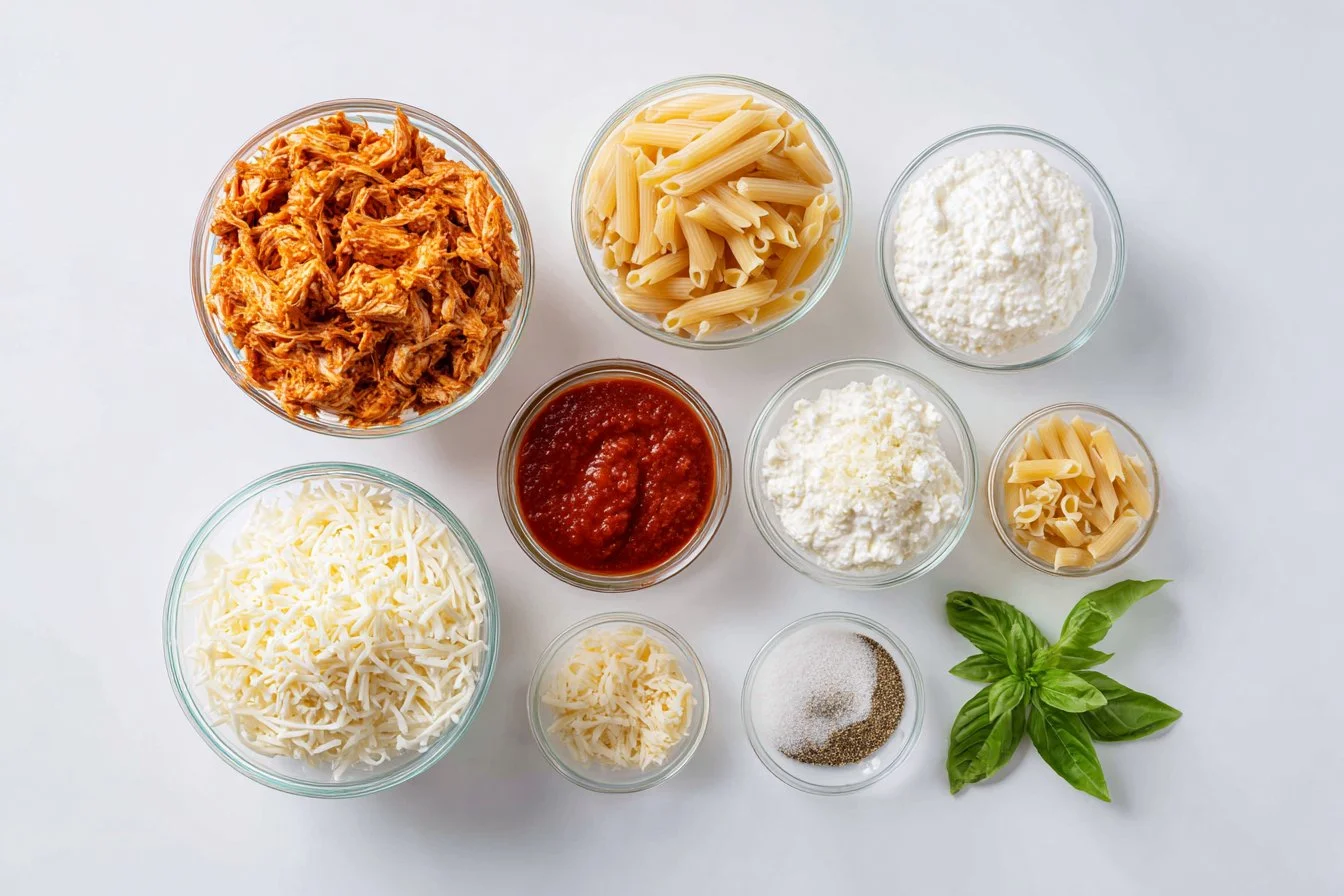 Shredded Chicken Parmesan Casserole