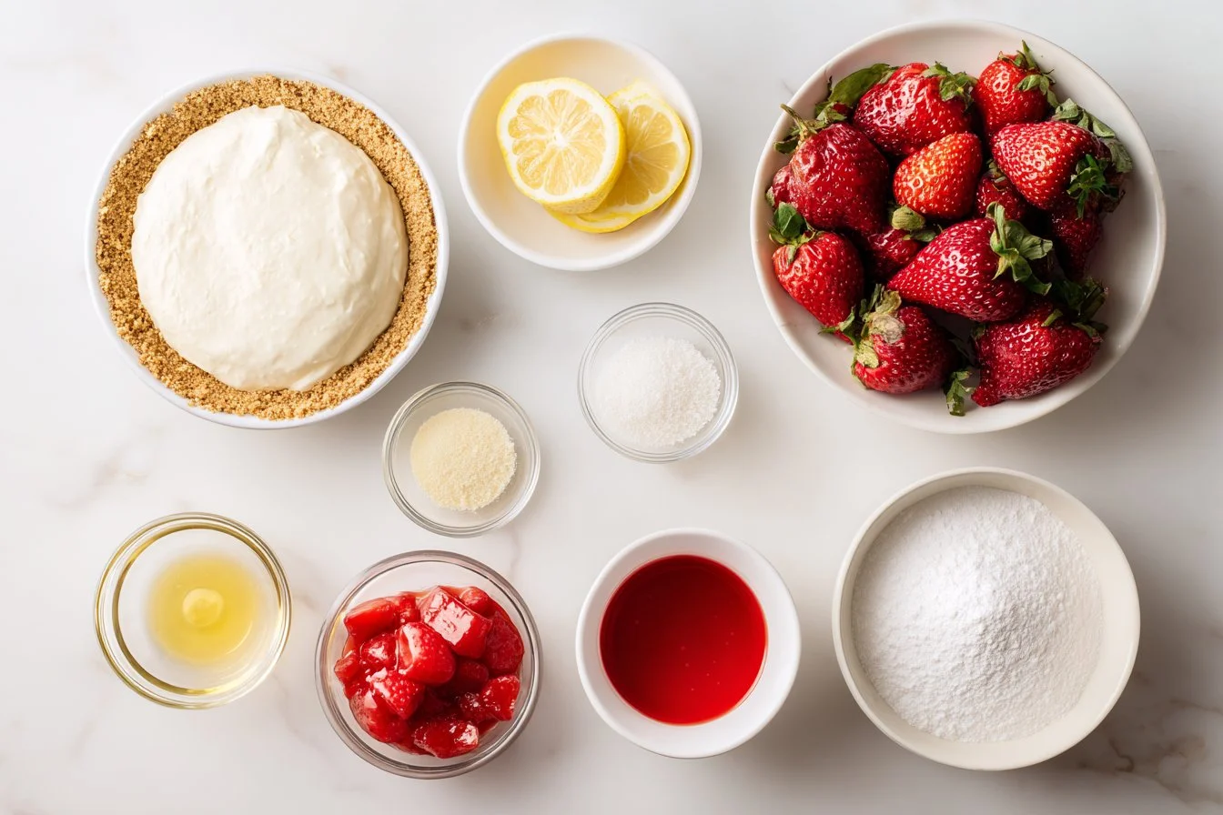 Strawberry Cheesecake Pie No Bake