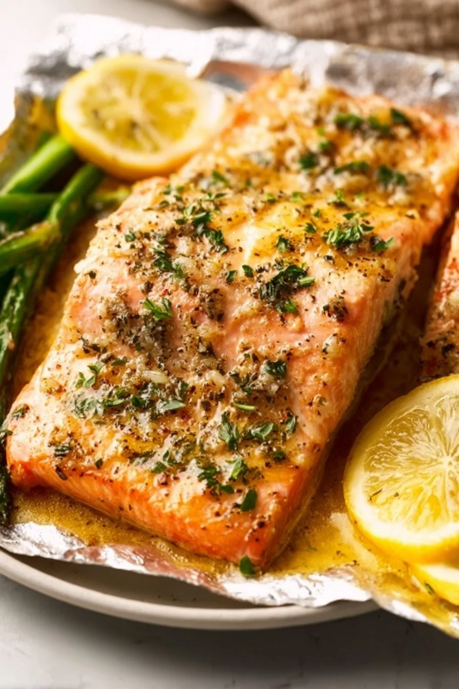 Baked Lemon Garlic Butter Salmon