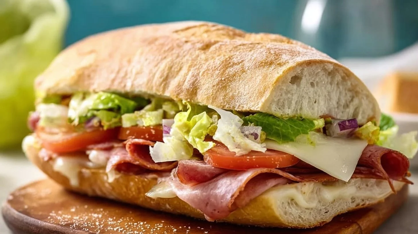 Delicious classic Italian Grinder Sandwich made with fresh ingredients and savory meats.