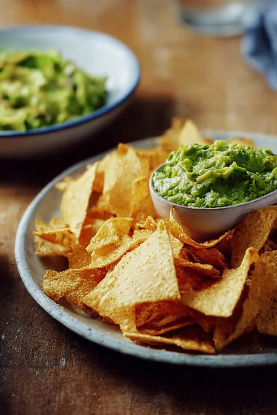 Crispy Chips and Guacamole
