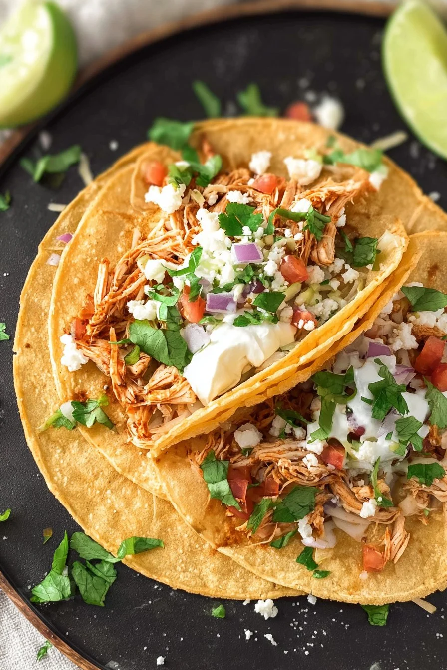 Crock Pot Chicken Tacos