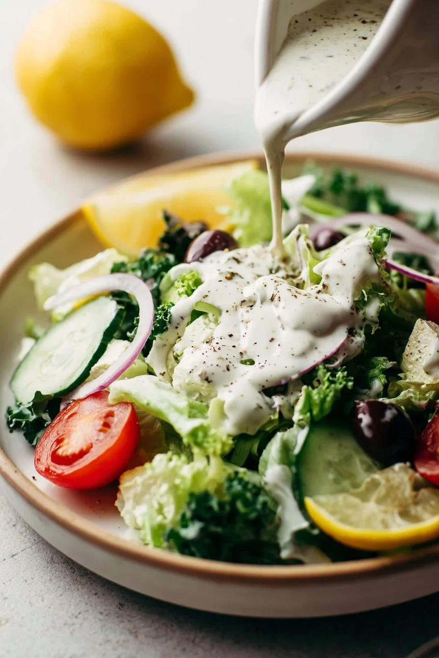 5-Ingredient Creamy Lemon Greek Yogurt Dressing
