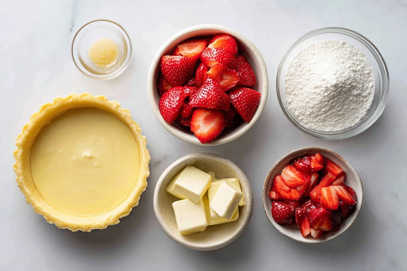 French Strawberry Custard Tart