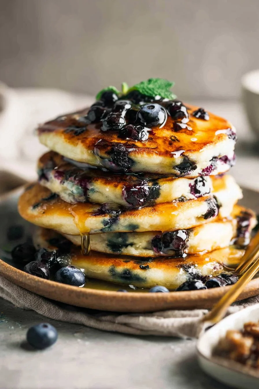 Extra Fluffy Blueberry Pancakes