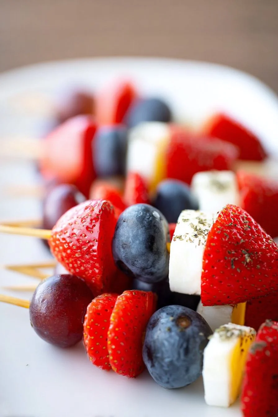 Patriotic Fruit Kabobs