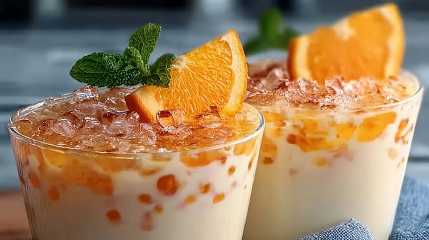 Refreshing coconut orange dessert with creamy texture and bright flavors