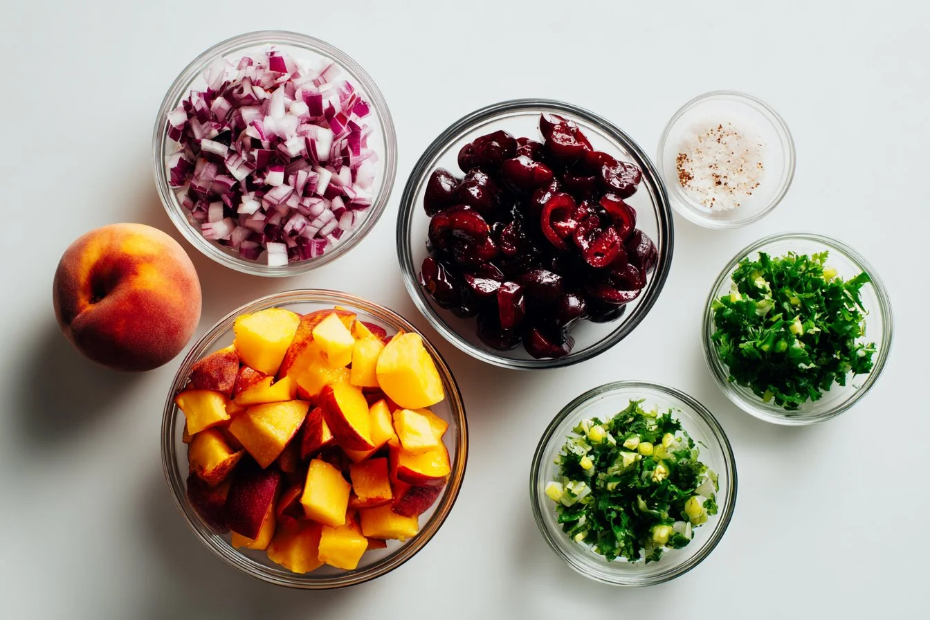 Refreshing Peach Cherry Salsa