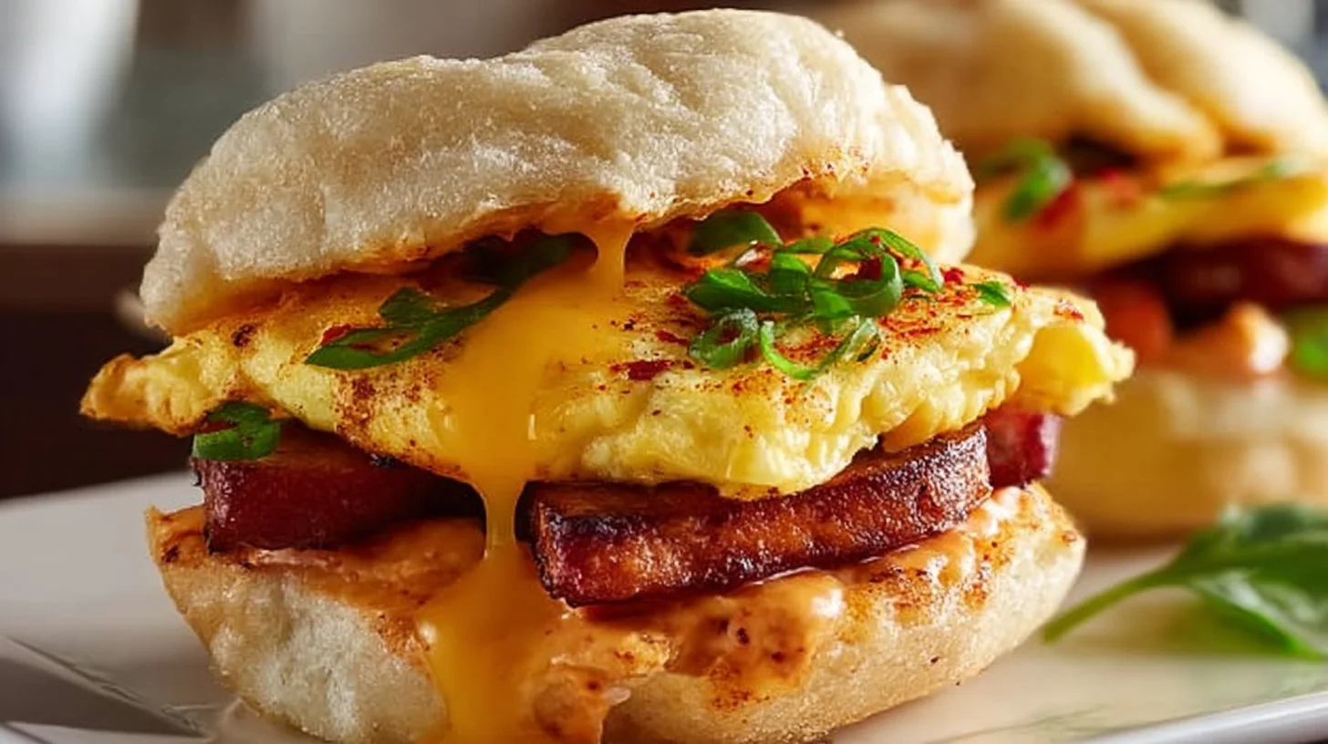 Spicy Chipotle Egg Breakfast Sandwiches
