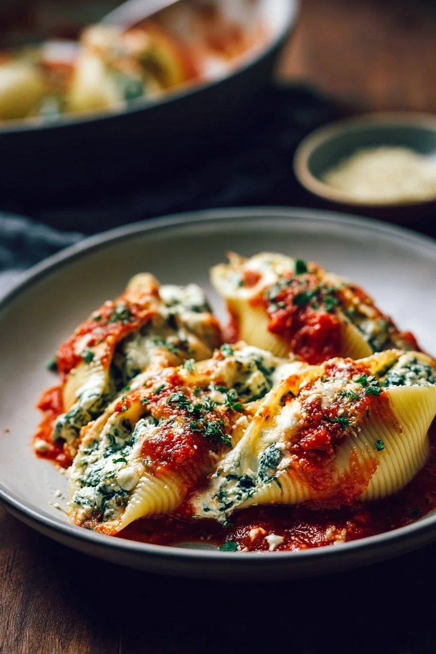 Spinach and Ricotta Stuffed Shells