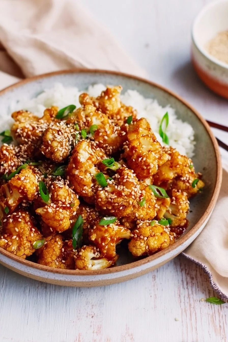 Sticky Sesame Cauliflower